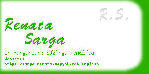 renata sarga business card